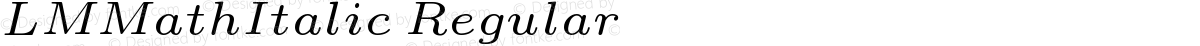 LMMathItalic6 Regular