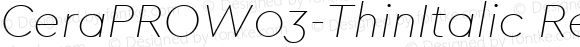 CeraPROW03-ThinItalic Regular