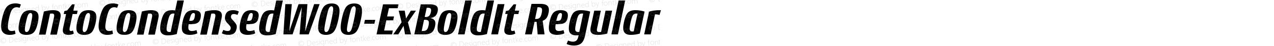 Conto Condensed W00 ExBold It