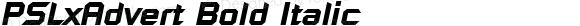 PSLxAdvert Bold Italic Version 1.000 2004 initial release