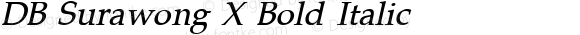 DB Surawong X Bold Italic