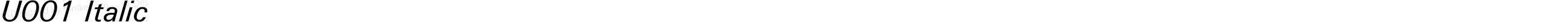 U001 Italic