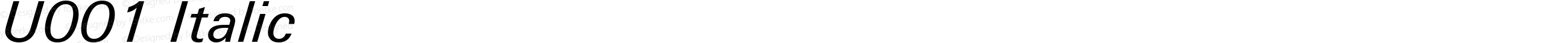 U001 Italic