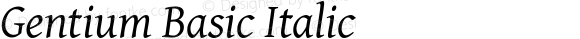 Gentium Basic Italic