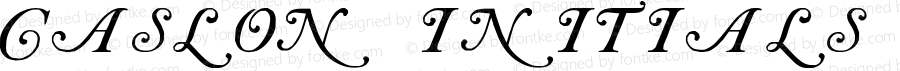 Caslon Initials Regular