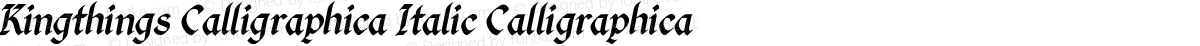 Kingthings Calligraphica Italic Calligraphica