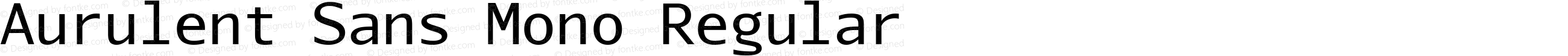 Aurulent Sans Mono Regular