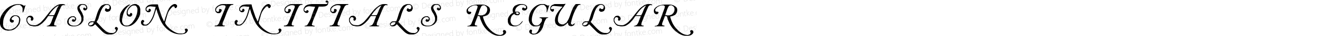 Caslon Initials Regular