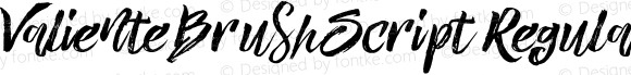 Valiente Brush Script Regular