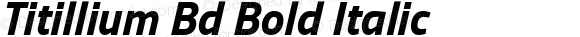 Titillium Bd Bold Italic