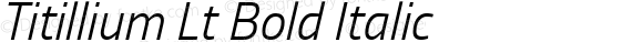 Titillium Lt Bold Italic