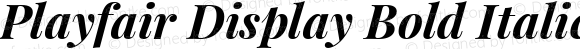 Playfair Display Bold Italic