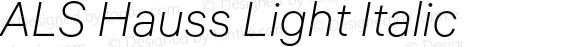 ALS Hauss Light Italic