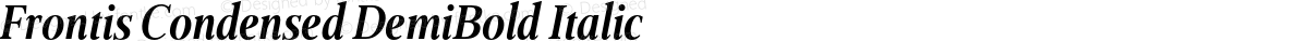 Frontis Condensed DemiBold Italic