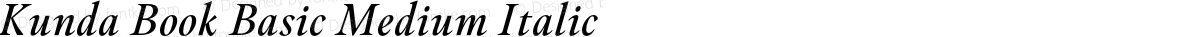 Kunda Book Basic Medium Italic