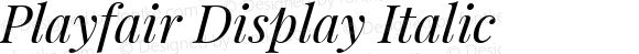 Playfair Display Italic