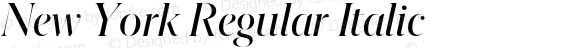 New York Regular Italic