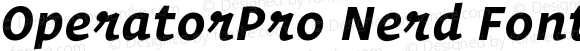 OperatorPro Nerd Font Bold Italic