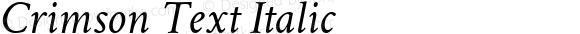 Crimson Text Italic