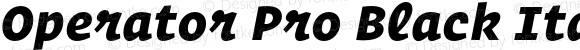 Operator Pro Black Italic