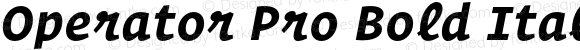 Operator Pro Bold Italic