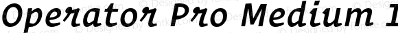 Operator Pro Medium Italic