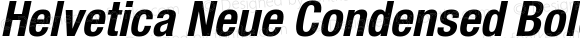 Helvetica Neue Condensed Bold Italic