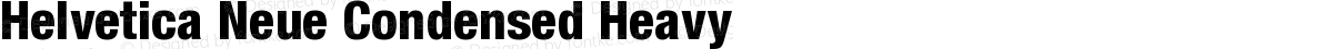 Helvetica Neue Condensed Heavy