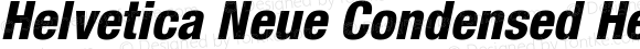 Helvetica Neue Condensed Heavy Italic