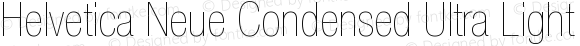 Helvetica Neue Condensed Ultra Light