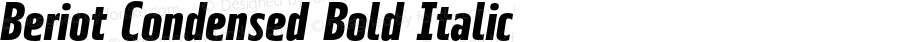 Beriot Condensed Bold Italic