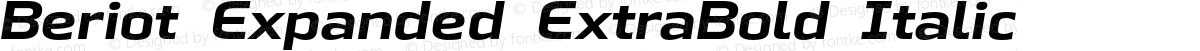 Beriot Expanded ExtraBold Italic