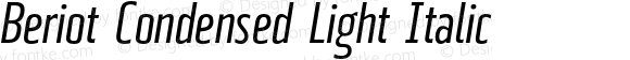 Beriot Condensed Light Italic