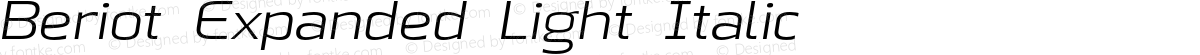 Beriot Expanded Light Italic