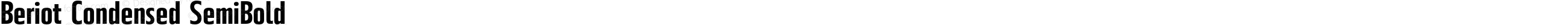 Beriot Condensed SemiBold