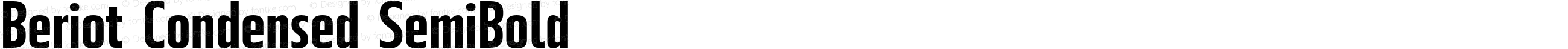 Beriot Condensed SemiBold