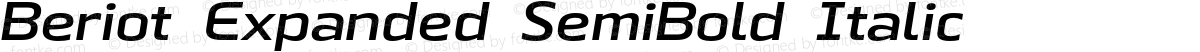 Beriot Expanded SemiBold Italic