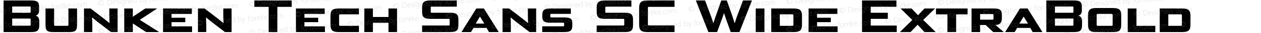 Bunken Tech Sans SC Wide ExtraBold