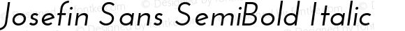 Josefin Sans SemiBold Italic