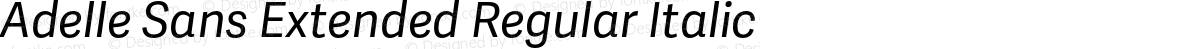 Adelle Sans Extended Regular Italic
