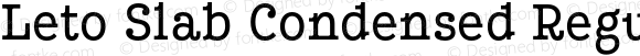 Leto Slab Condensed Regular