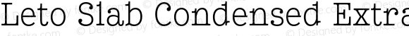 Leto Slab Condensed ExtraLight