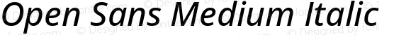 Open Sans Medium Italic