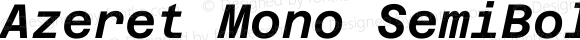 Azeret Mono SemiBold Italic