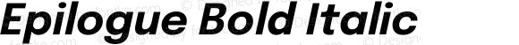 Epilogue Bold Italic