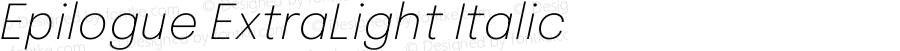 Epilogue ExtraLight Italic