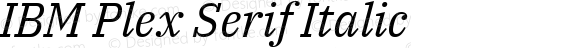 IBM Plex Serif Italic