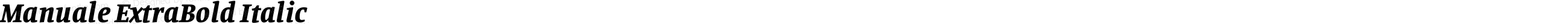 Manuale ExtraBold Italic