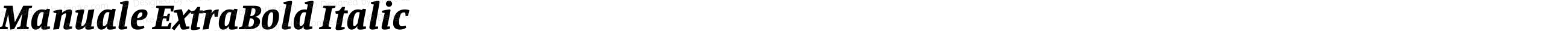 Manuale ExtraBold Italic