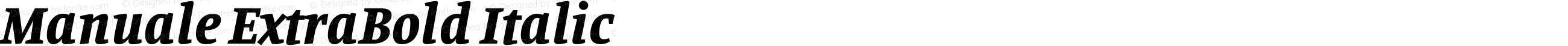Manuale ExtraBold Italic